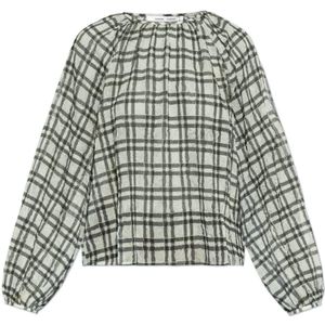 Samsøe Samsøe, Dames, Blouses & Shirts, Blauw, Maat: XS Poliester,