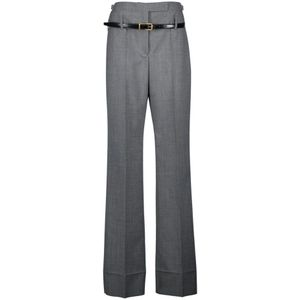 Prada, Dames, Broeken, Grijs, Maat: XS Wol,