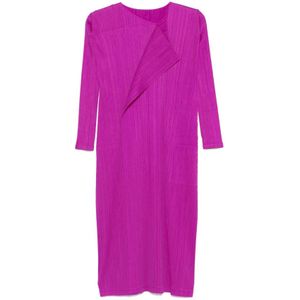 Issey Miyake, Dames, Jurken, Roze, Maat: L Zijde,