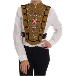 Dolce & Gabbana - Look 6 - Vest - Geel en Zwart - 100% Katoen