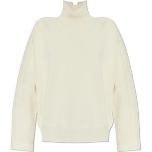 Jil Sander, Dames, Truien, Beige, Maat: XS Wol,