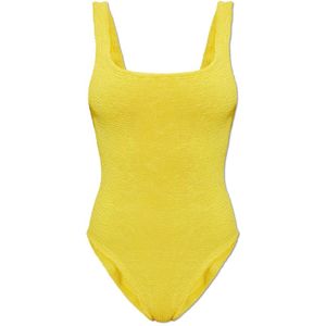 Hunza G, Dames, Badkleding, Geel, Maat: ONE Size Polyamide,