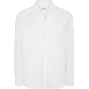 MC2 Saint Barth, Heren, Overhemden, Wit, Maat: XL Linnen,