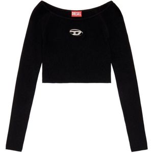 Diesel, Dames, Truien, Zwart, Maat: M