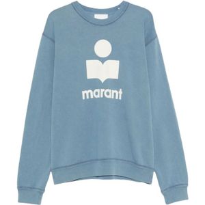 Isabel Marant, Heren, Sweatshirts & Hoodies, Blauw, Maat: L Katoen,