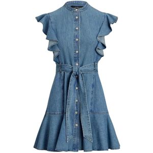 Ralph Lauren, Dames, Jurken, Blauw, Maat: S Denim,