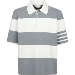 Thom Browne, Heren, Tops, Grijs, Maat: M Katoen,