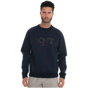 Kiton, Heren, Sweatshirts & Hoodies, Blauw, Maat: XL Katoen,