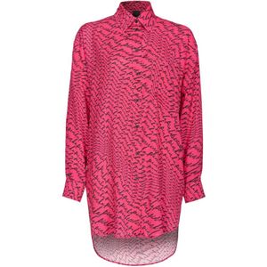 Pinko - Blouse - Zwart - Viscose - Vloeiend-effect Logo Print