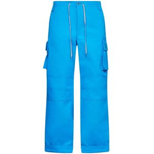 Jacquemus Stijlvolle katoenen broek voor heren , Blue , Heren , Maat: L