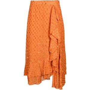L'Autre Chose, Dames, Rokken, Oranje, Maat: S Viscose,