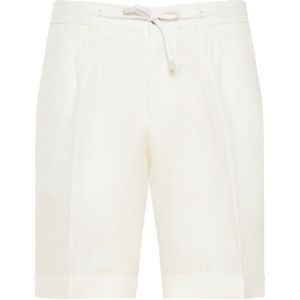 Barba, Heren, Korte broeken, Wit, Maat: 2XL Linnen,