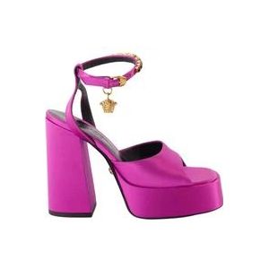 Versace Plateau Sandalen met Medusa Bedel , Pink , Dames , Maat: 38 1/2 EU