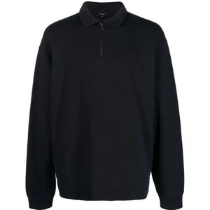 Vince, Heren, Tops, Blauw, Maat: XL Katoen,