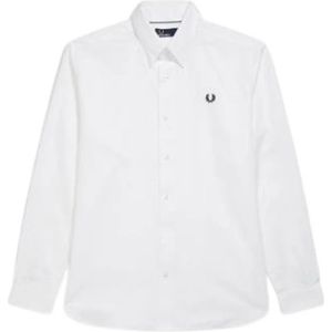 Fred Perry, Heren, Overhemden, Wit, Maat: M Katoen,