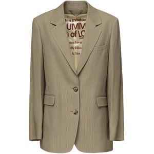 Golden Goose, Dames, Jassen, Beige, Maat: XS Viscose,