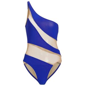 Norma Kamali, Dames, Badkleding, Blauw, Maat: L Poliester,