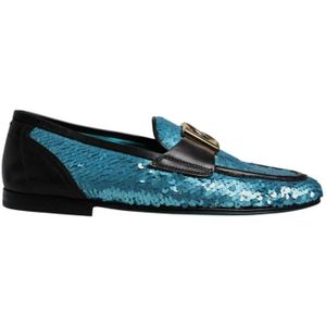Dolce & Gabbana - Sequin Loafers - Blauw - Formele Loafers