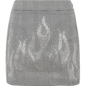 Philipp Plein, Dames, Rokken, Zwart, Maat: XS Lame,