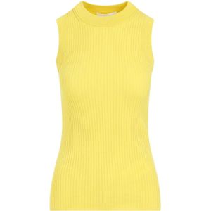 Sportmax, Dames, Tops, Geel, Maat: L Katoen,