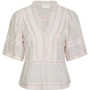 Neo Noir, Dames, Blouses & Shirts, Roze, Maat: S Voile,