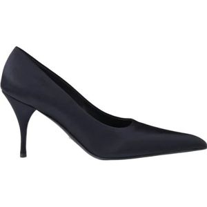 Prada - Blue Satin - Pumps - Viscose Zijde - Satijnomwikkelde Hak 85mm