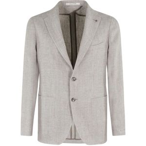 Tagliatore, Heren, Jassen, Beige, Maat: XL Linnen,