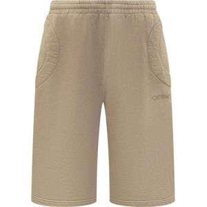 Off White, Heren, Korte broeken, Beige, Maat: S Katoen,