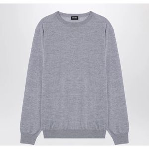 Zegna, Heren, Truien, Grijs, Maat: M Wol,