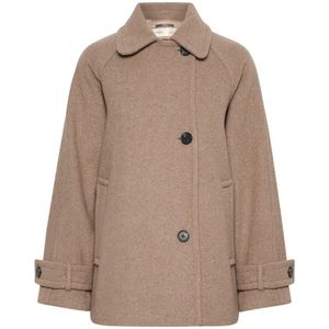 InWear, Dames, Mantels, Beige, Maat: M Wol,