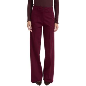 Manila Grace, Dames, Broeken, Rood, Maat: S Viscose,