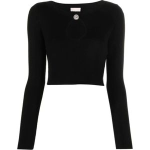 Liu Jo, Dames, Tops, Zwart, Maat: M Viscose,