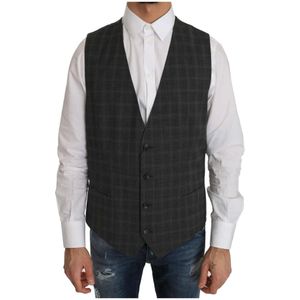 Dolce & Gabbana, Heren, Pakken, Grijs, Maat: XL Wol,