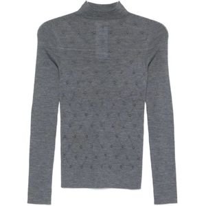 Liu Jo - Grijze Wollen Trui - Dames - Aw 25