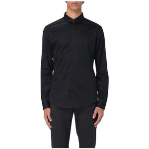 Slim Fit - Langsleeve Overhemd - Zwart