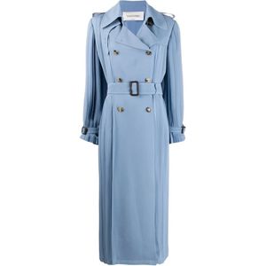 Valentino, Dames, Mantels, Blauw, Maat: S Zijde,