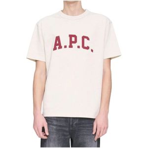 A.p.c., Heren, Tops, Beige, Maat: 2XL Katoen,