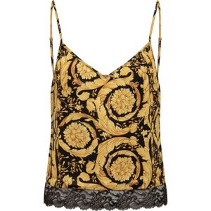 Versace, Dames, Tops, Veelkleurig, Maat: L Zijde,