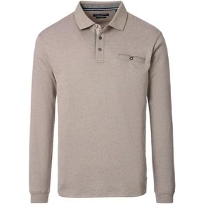 Casa Moda - Poloshirt - Beige - Lange Mouw