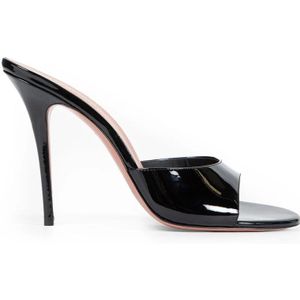 Amina Muaddi, Dames, Schoenen, Zwart, Maat: 36 EU Leer,