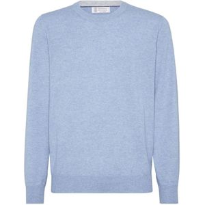 Brunello Cucinelli, Heren, Truien, Blauw, Maat: 3XL