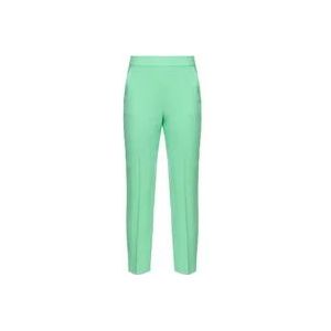 Pinko Mintgroene broek met taps toelopende pijpen , Green , Dames , Maat: S