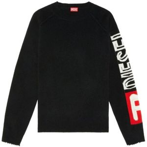 Diesel - K-Saria - Gebreide Trui - Zwart - Wol