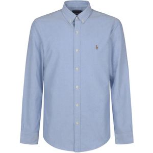 Polo Ralph Lauren, Heren, Overhemden, Blauw, Maat: S Katoen,