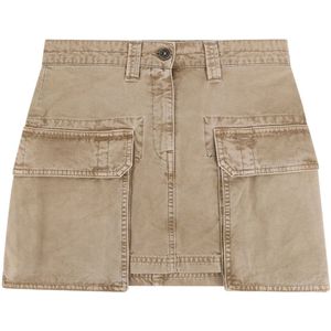 Golden Goose, Dames, Rokken, Beige, Maat: S Katoen,