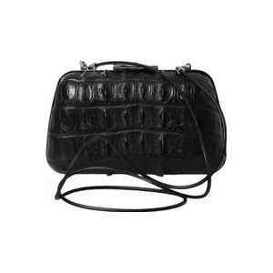 Balenciaga Elegante Krokodillenleren Avond Clutch , Black , Dames , Maat: ONE Size