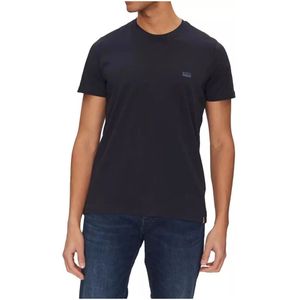 Hugo, Heren, Tops, Blauw, Maat: M Katoen,