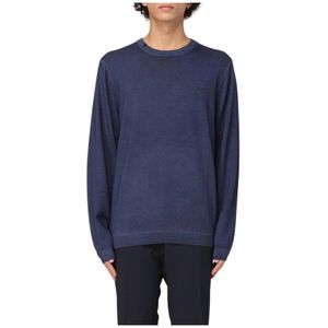 Sun68, Heren, Truien, Blauw, Maat: 3XL Wol,