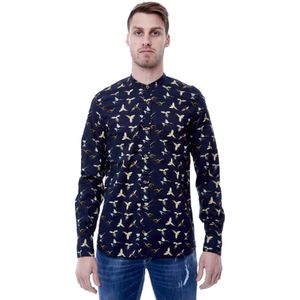 Bob, Heren, Overhemden, Blauw, Maat: L