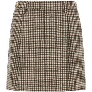 Brunello Cucinelli, Dames, Rokken, Beige, Maat: M Wol,